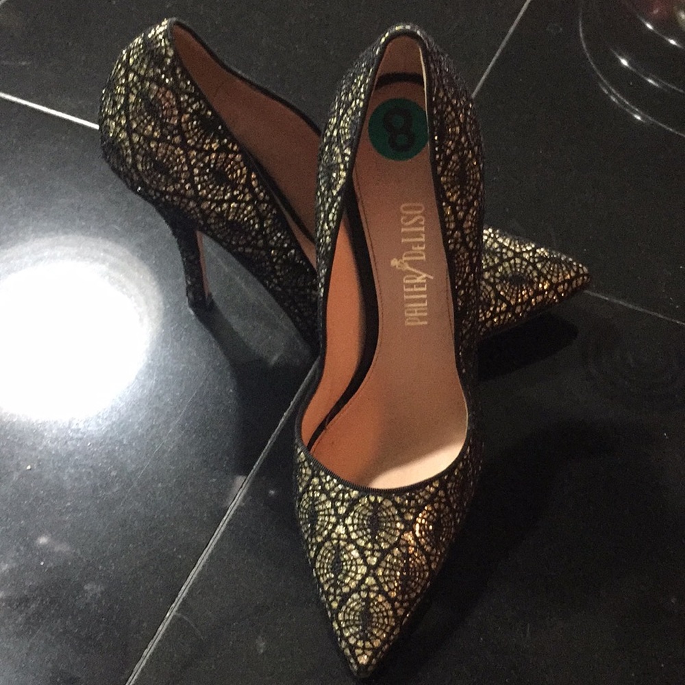 Black and Gold heels